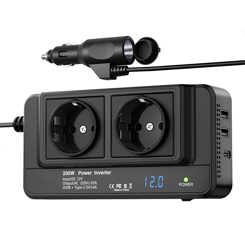 Outdoor Power Adapter Usb C - Inverter per Auto 200W, Adattatore per