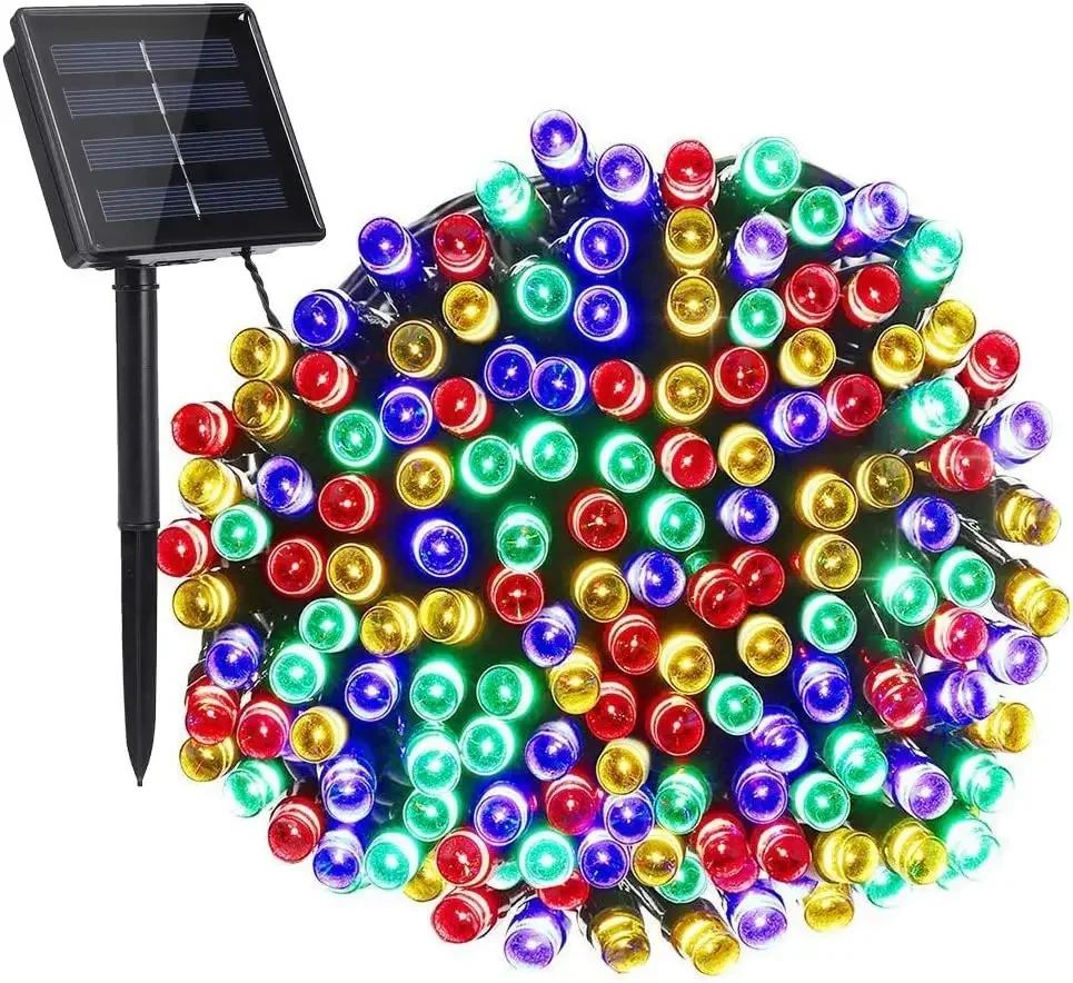 Outdoor Power Strip Weatherproof - 8 colori luce solare esterna giardino
