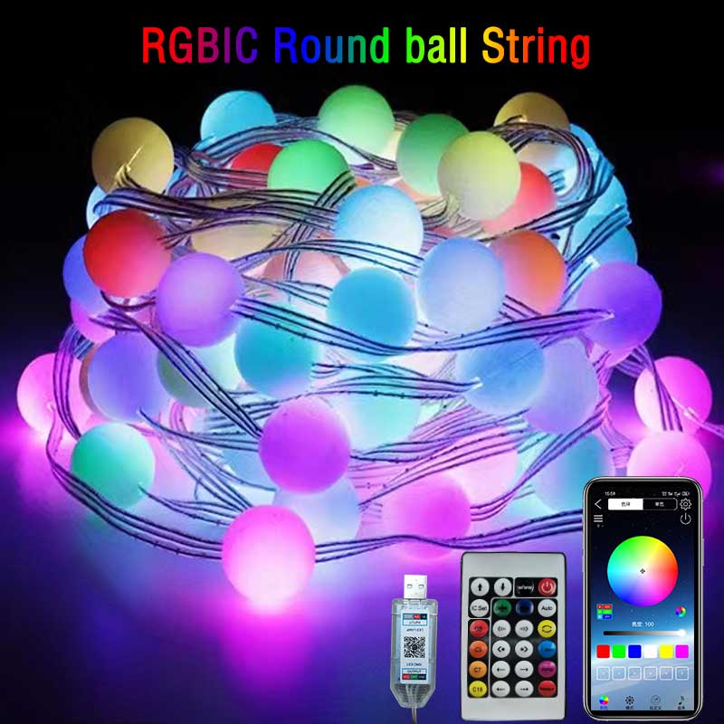 RGBIC Sfera rotonda 5V USB Blu - Outdoor Power Strip Weatherproof recensione e prezzo
