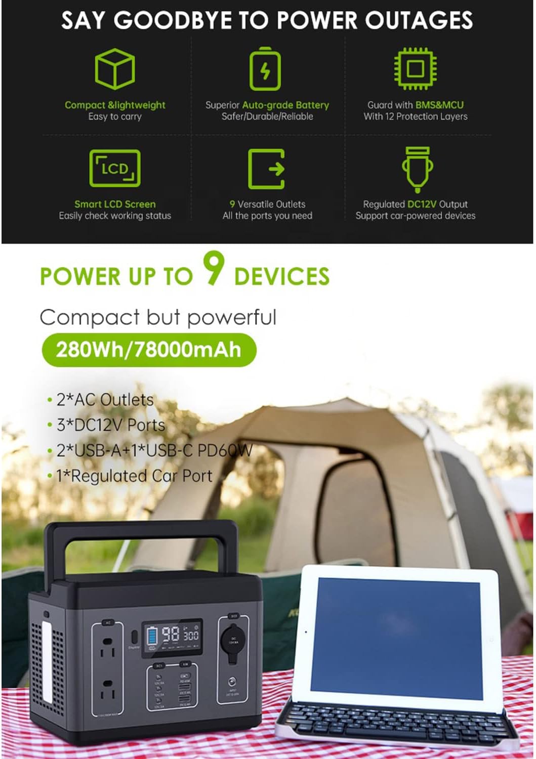 Stazione di alimentazione port - Ac Outdoor Power recensione e prezzo